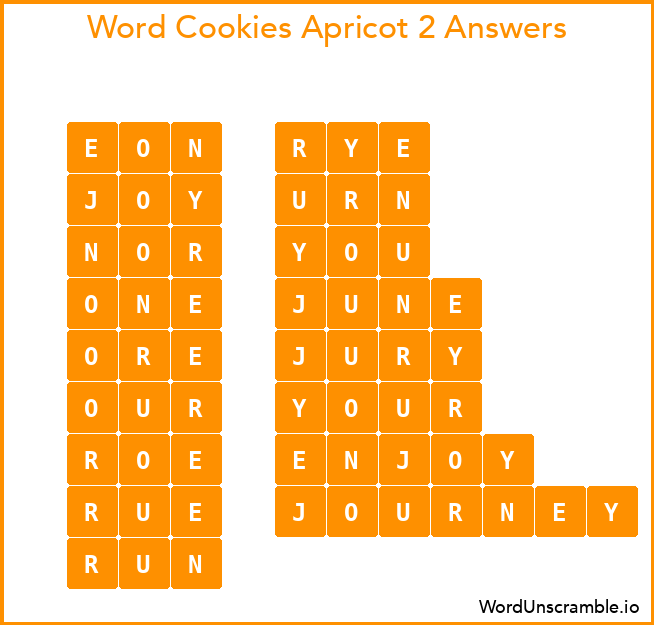Word Cookies Apricot 2 Answers