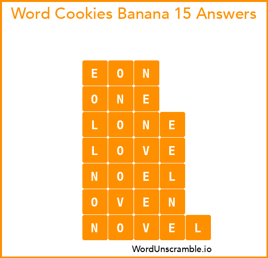 Word Cookies Banana 15 Answers
