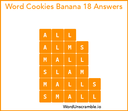 Word Cookies Banana 18 Answers