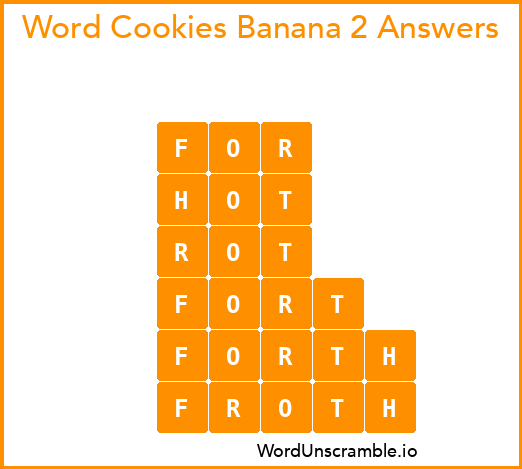 Word Cookies Banana 2 Answers