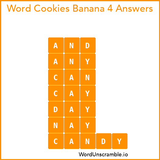 Word Cookies Banana 4 Answers
