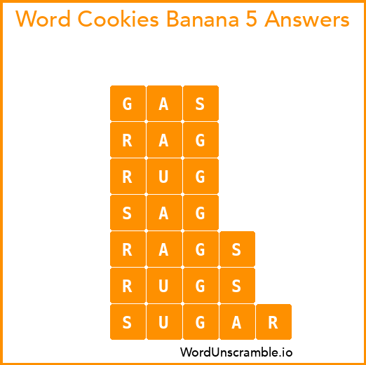 Word Cookies Banana 5 Answers