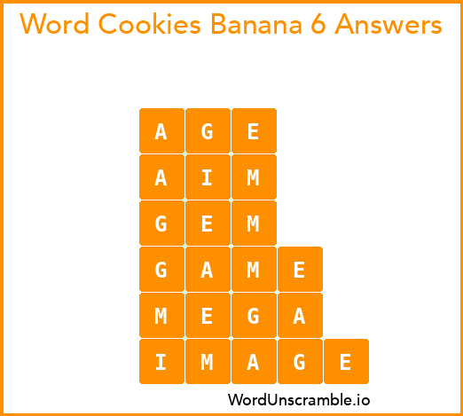Word Cookies Banana 6 Answers