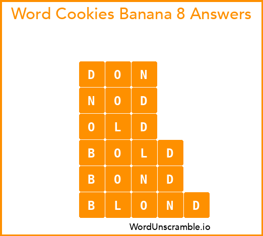 Word Cookies Banana 8 Answers