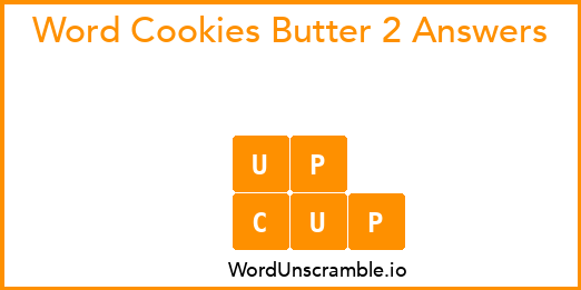Word Cookies Butter 2 Answers