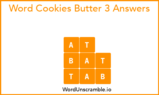 Word Cookies Butter 3 Answers