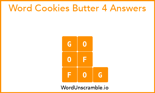 Word Cookies Butter 4 Answers