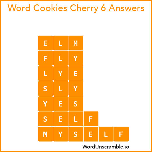 Word Cookies Cherry 6 Answers