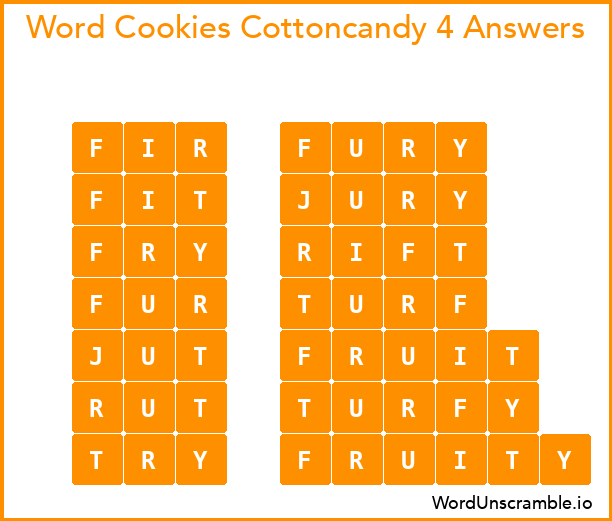 Word Cookies Cottoncandy 4 Answers