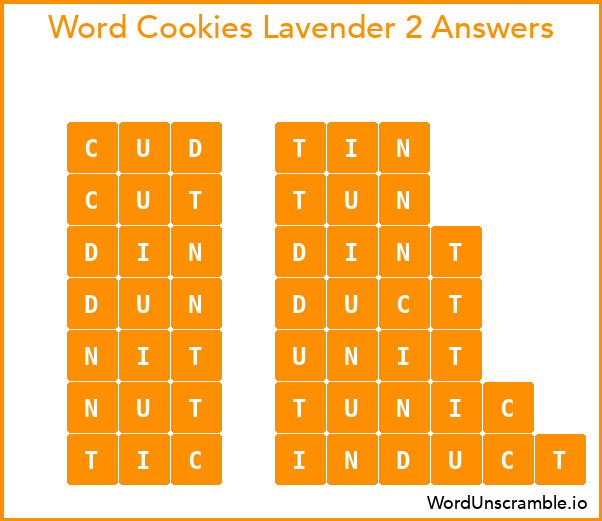 Word Cookies Lavender 2 Answers