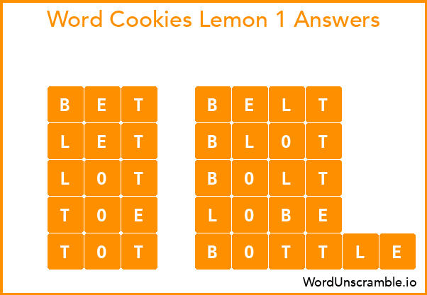 Word Cookies Lemon 1 Answers