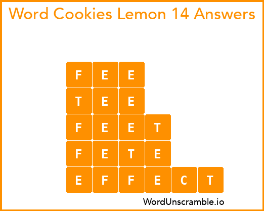 Word Cookies Lemon 14 Answers