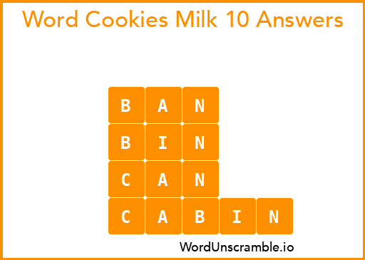 Word Cookies Milk 10 Answers