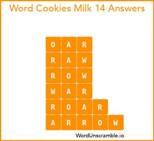 Word Cookies Milk 14 Answers