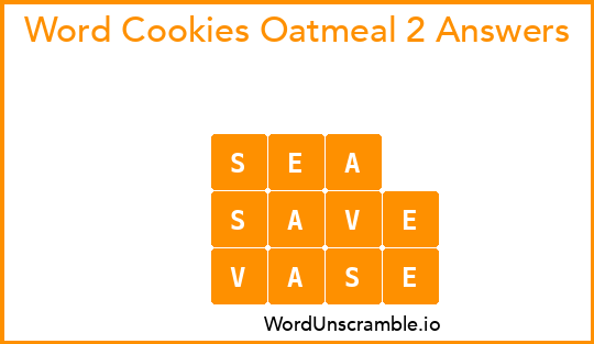 Word Cookies Oatmeal 2 Answers