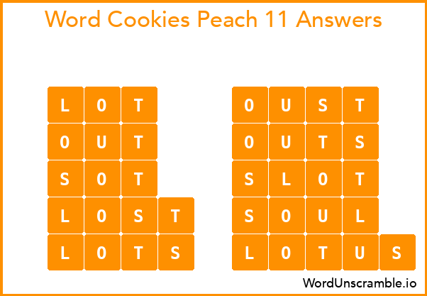 Word Cookies Peach 11 Answers