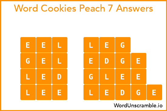 Word Cookies Peach 7 Answers