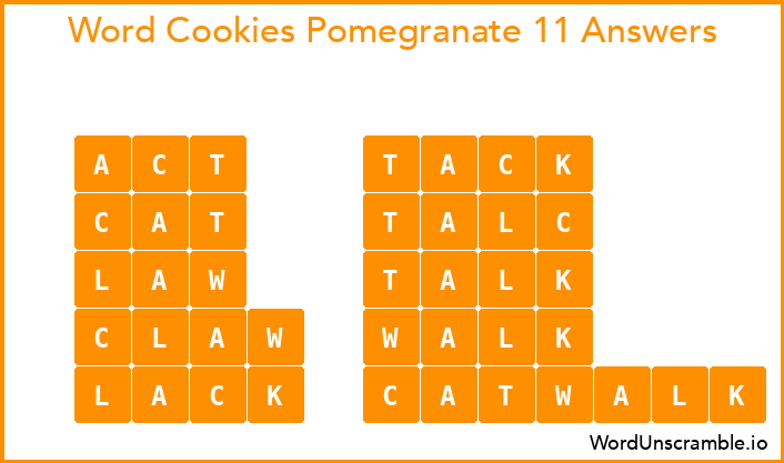 Word Cookies Pomegranate 11 Answers