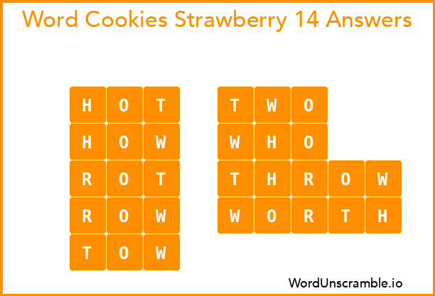 Word Cookies Strawberry 14 Answers
