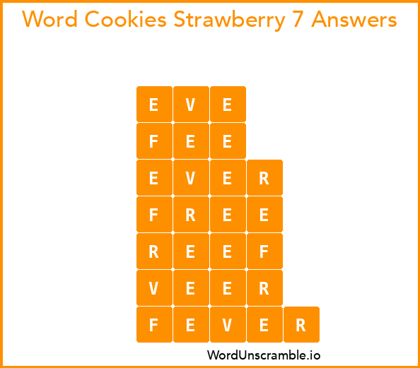Word Cookies Strawberry 7 Answers