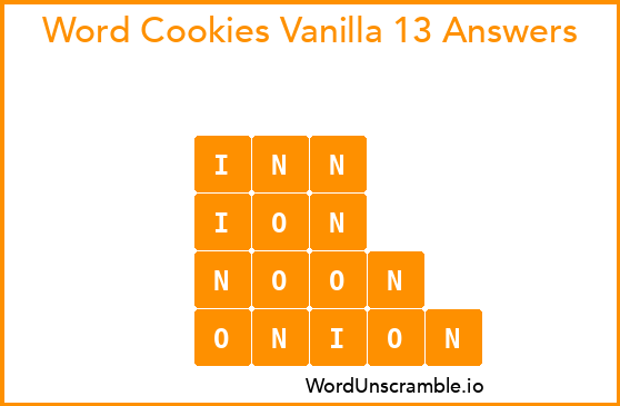 Word Cookies Vanilla 13 Answers