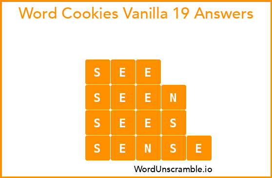 Word Cookies Vanilla 19 Answers