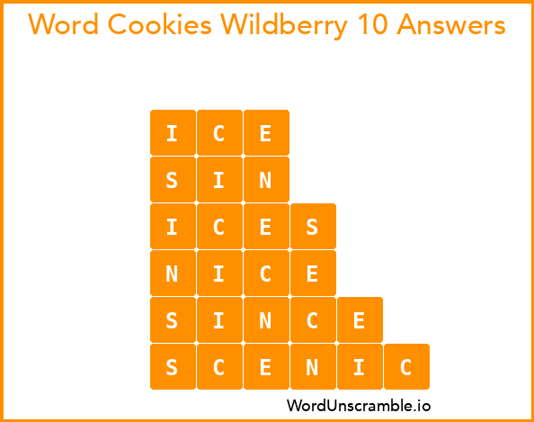 Word Cookies Wildberry 10 Answers