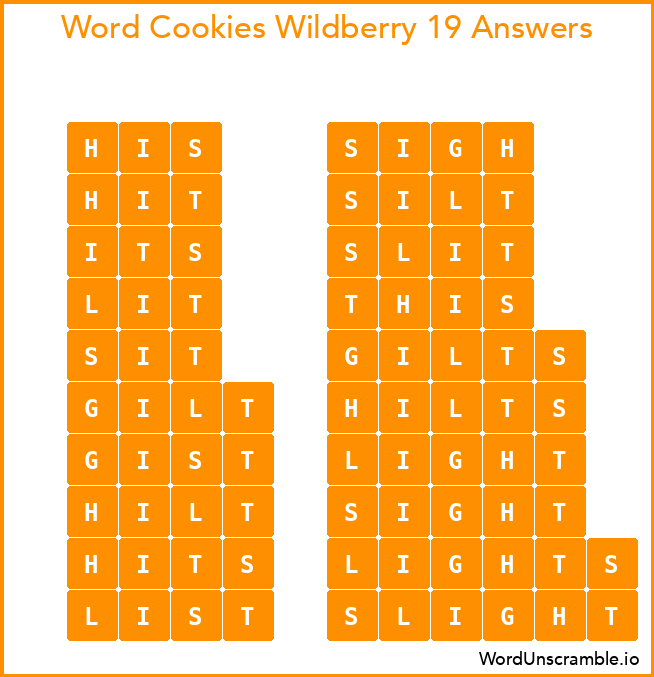 Word Cookies Wildberry 19 Answers