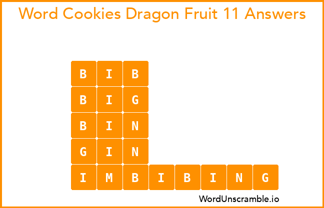 Word Cookies Dragon Fruit 11 Answers