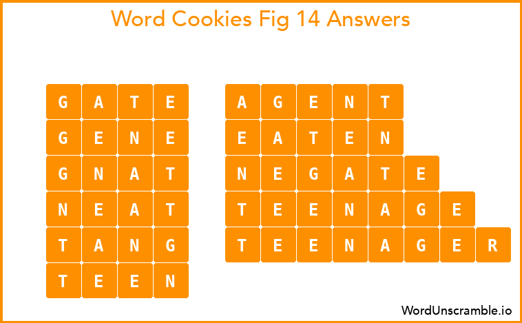 Word Cookies Fig 14 Answers