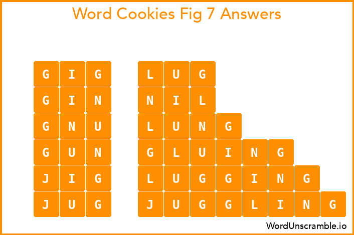Word Cookies Fig 7 Answers