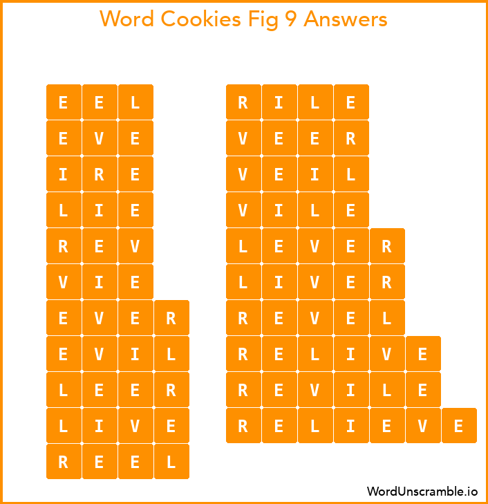 Word Cookies Fig 9 Answers