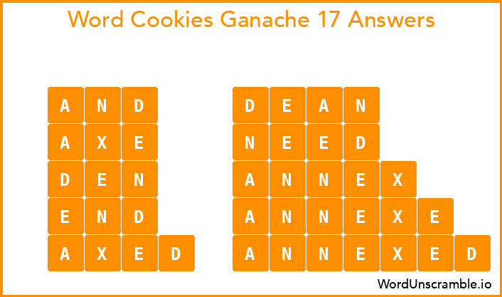 Word Cookies Ganache 17 Answers