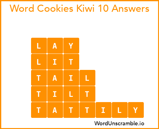 Word Cookies Kiwi 10 Answers