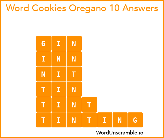 Word Cookies Oregano 10 Answers