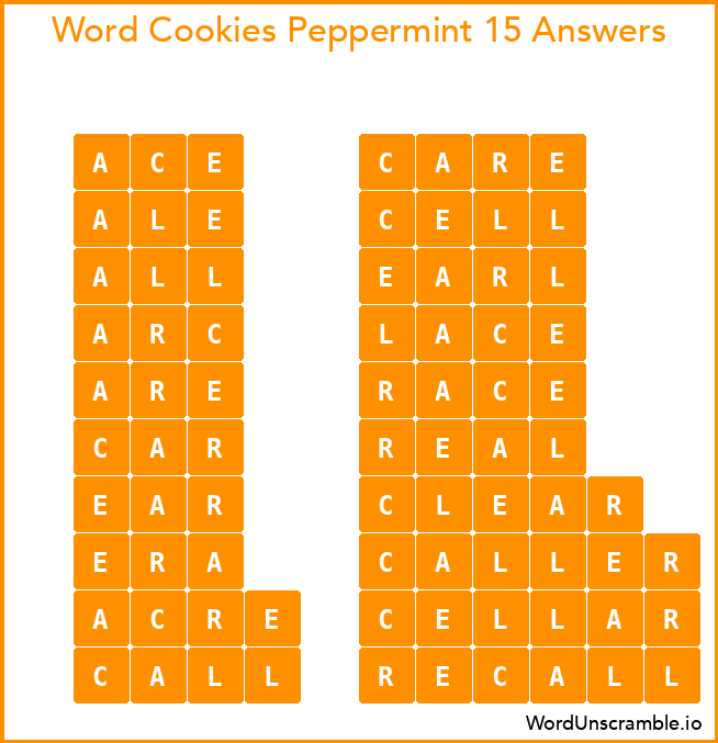 Word Cookies Peppermint 15 Answers
