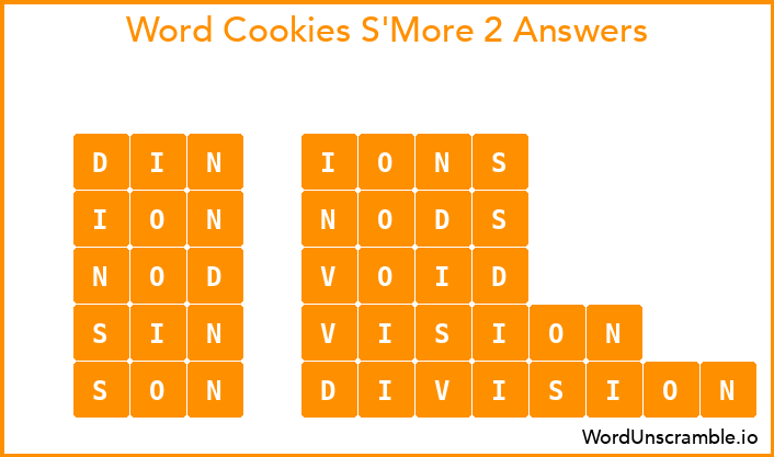 Word Cookies S'More 2 Answers