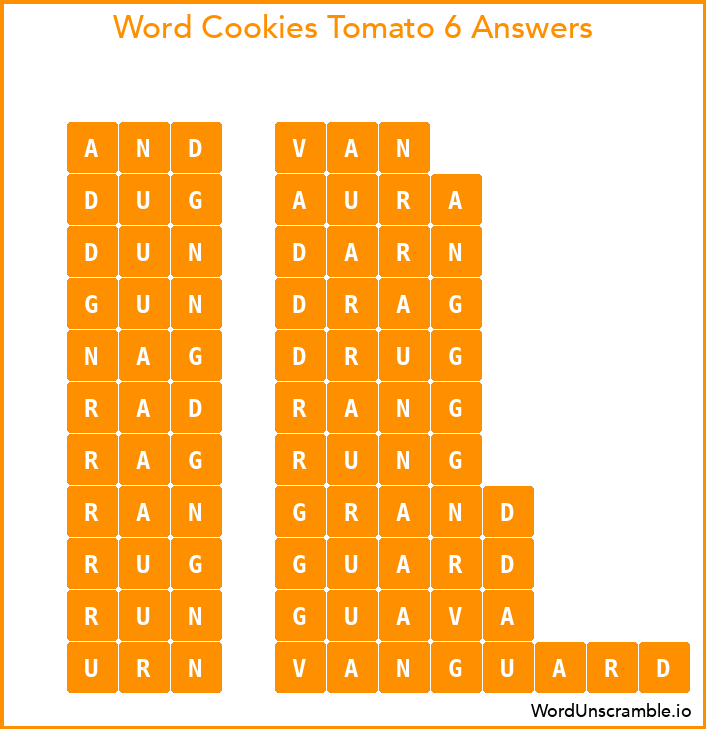 Word Cookies Tomato 6 Answers