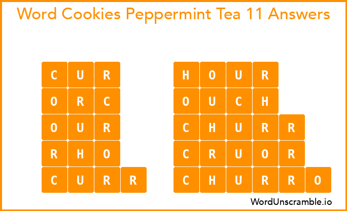 Word Cookies Peppermint Tea 11 Answers