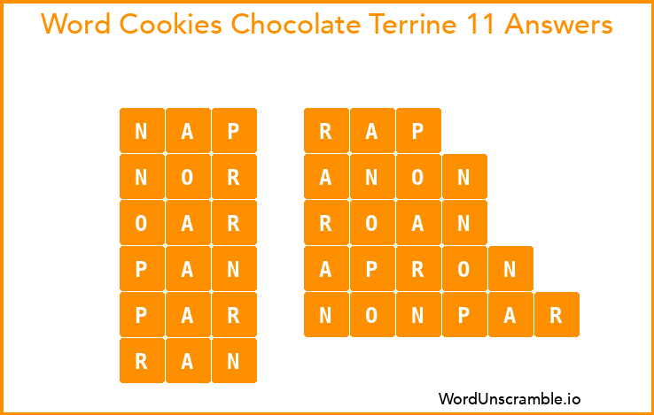 Word Cookies Chocolate Terrine 11 Answers