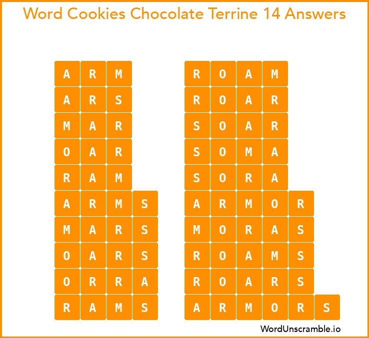 Word Cookies Chocolate Terrine 14 Answers