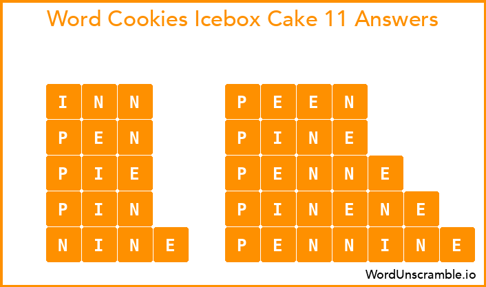 Word Cookies Icebox Cake 11 Answers