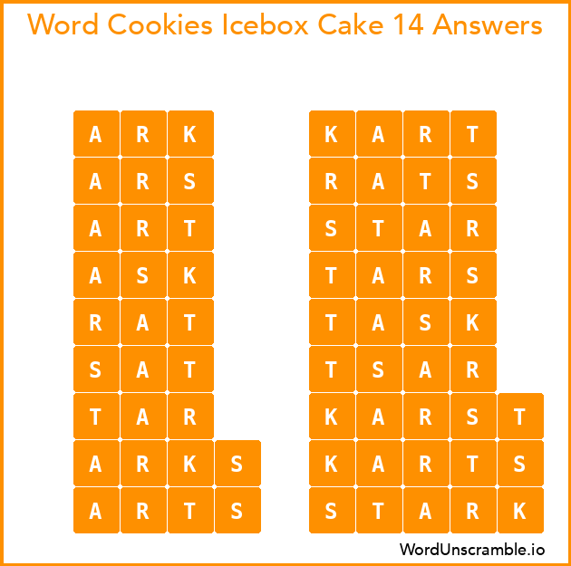 Word Cookies Icebox Cake 14 Answers
