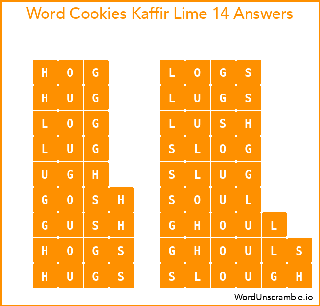 Word Cookies Kaffir Lime 14 Answers