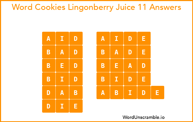 Word Cookies Lingonberry Juice 11 Answers