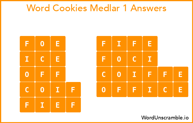 Word Cookies Medlar 1 Answers