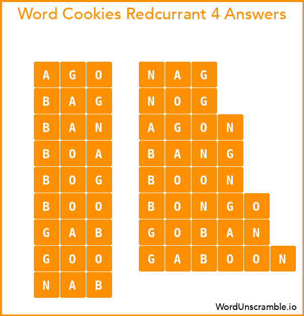 Word Cookies Redcurrant 4 Answers