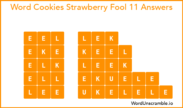 Word Cookies Strawberry Fool 11 Answers