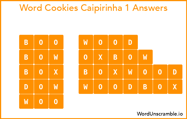 Word Cookies Caipirinha 1 Answers
