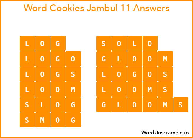 Word Cookies Jambul 11 Answers